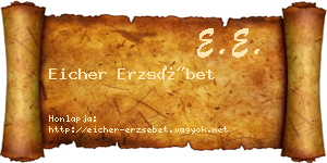 Eicher Erzsébet névjegykártya