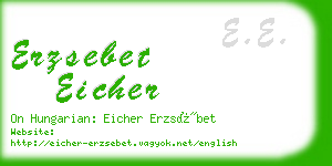 erzsebet eicher business card